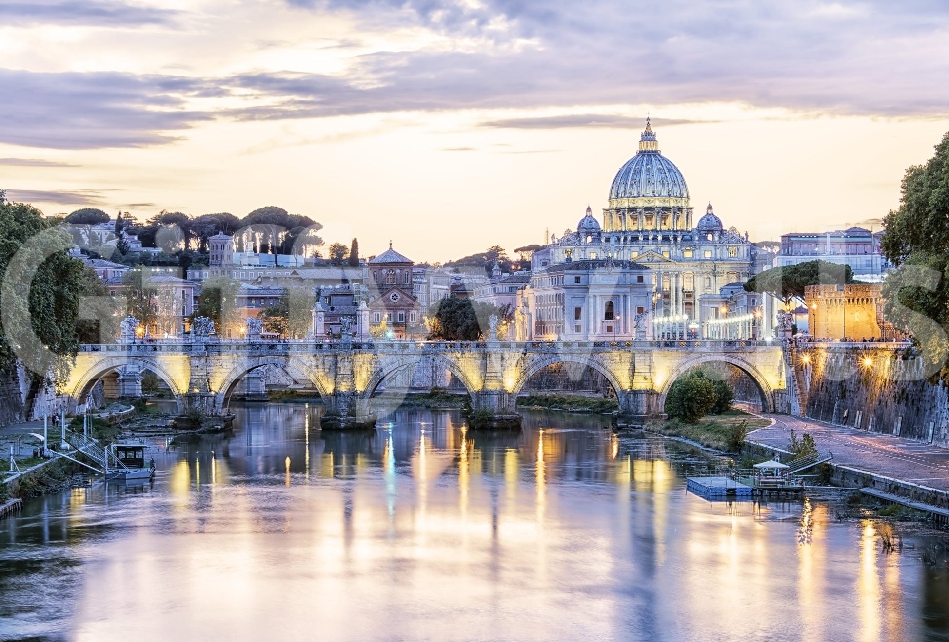 Eternal City Lights Wall Mural