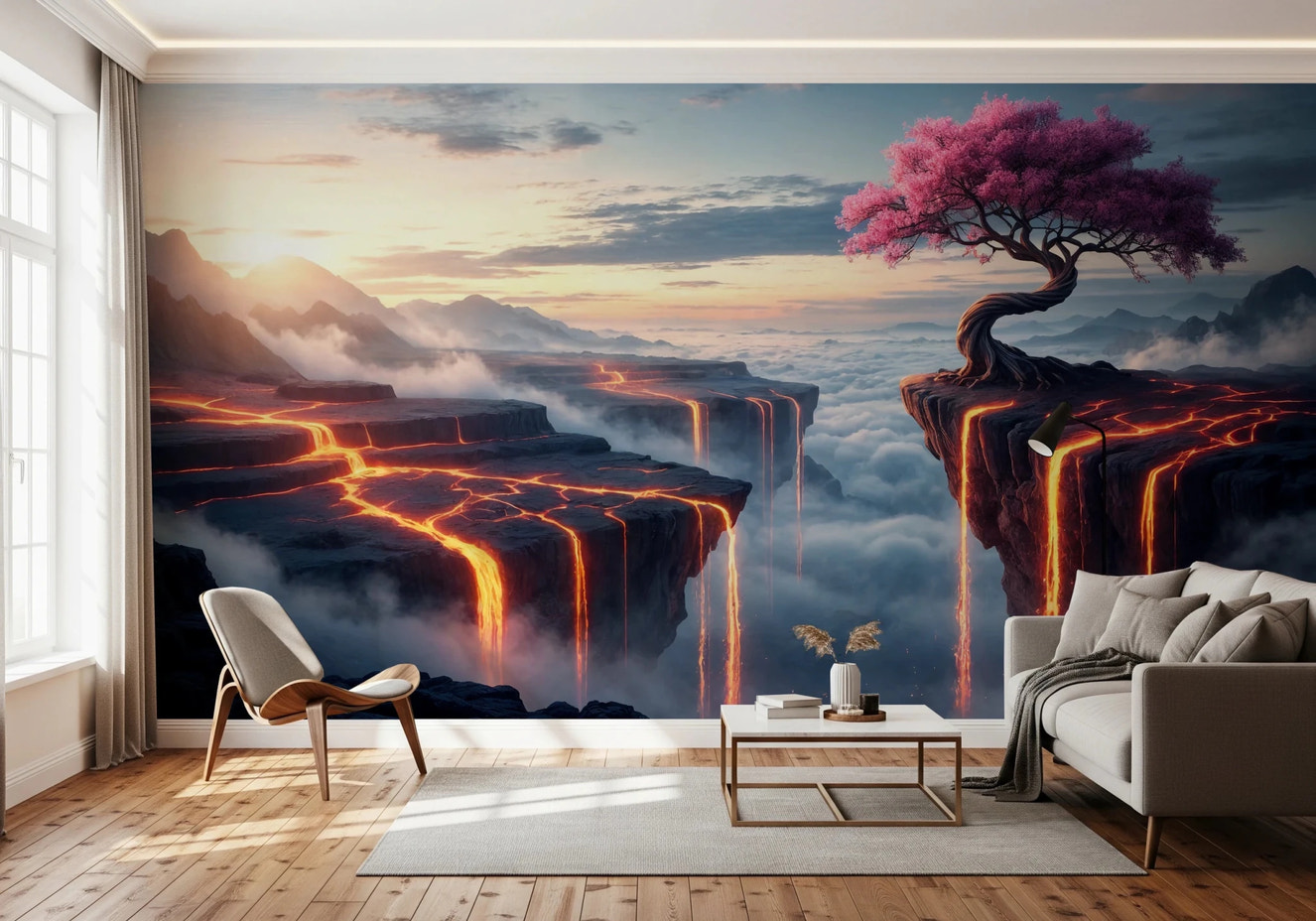 Ethereal Bloomscape Wall Mural