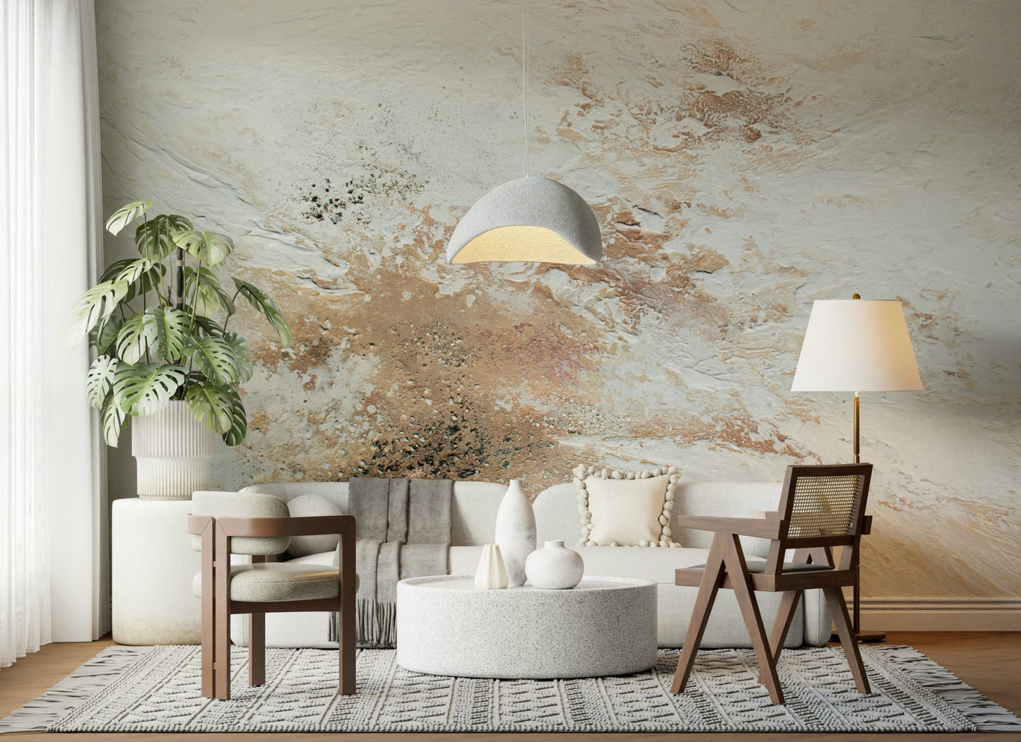 Wall mural featuring abstract ethereal textures for calming, sophisticated, or artistic décor.