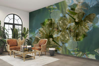 Calm blossom pattern wall mural
