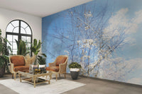 Ethereal Floral Sky Art | Serene Nature Photography | Dreamy Blossoms & Branches Wall Mural