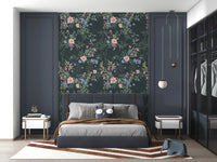 Delicate floral mural with airy, translucent petals creating a magical feel.