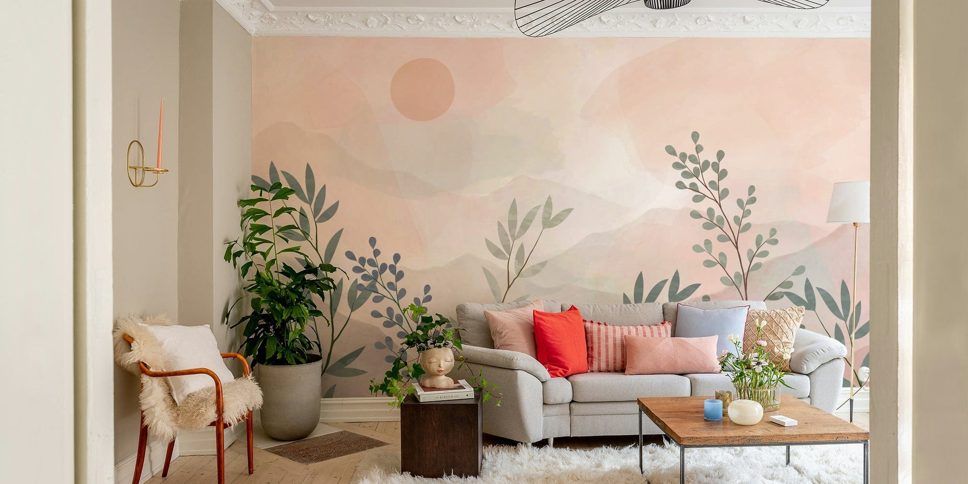 The design feels peaceful and dreamy.

