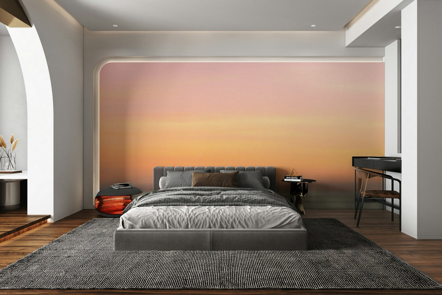 Minimalist design depicting a serene horizon

