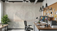 Ethereal Leaves Texture Cream Wall Mural showcasing muted earthy layers