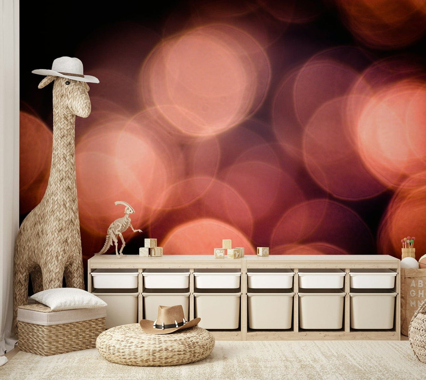 A contemplative gentle wave wallpaper mural for a feature wall.

