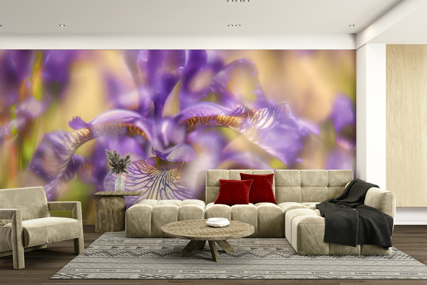 Ethereal Purple Iris Art Print | Delicate Floral Photography | Nature Wall Decor Wall Mural