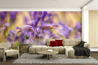 Ethereal Purple Iris Art Print | Delicate Floral Photography | Nature Wall Decor Wall Mural
