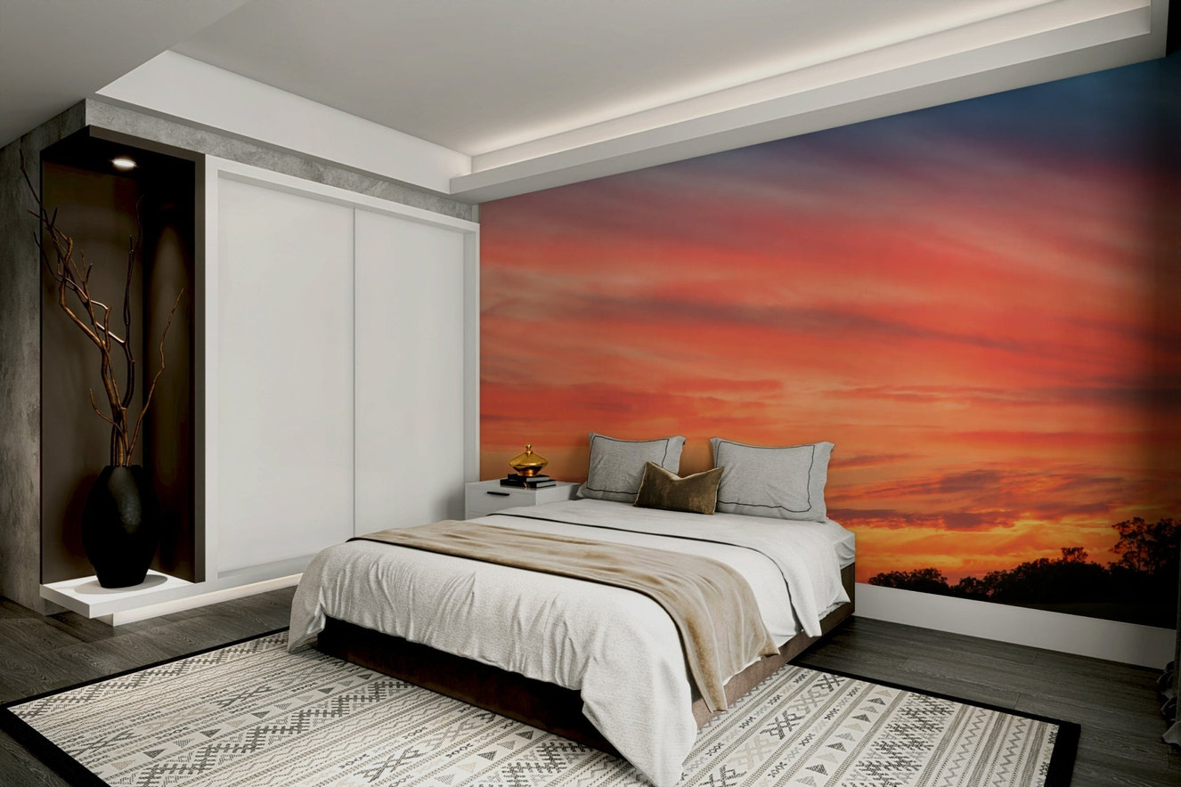 Ethereal Sunset at Countryside Wall Mural

