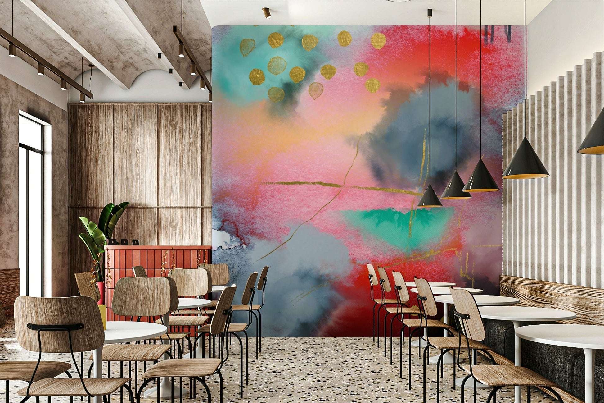 Watercolor flow wallpaper for walls

