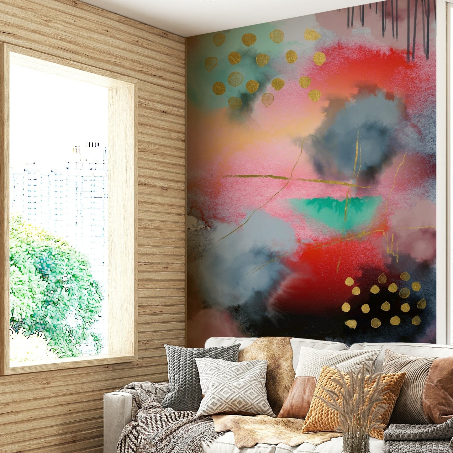 Light color blend wall mural


