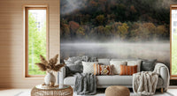 Waters Edge Woodland fine art print: soft light over water's surface.