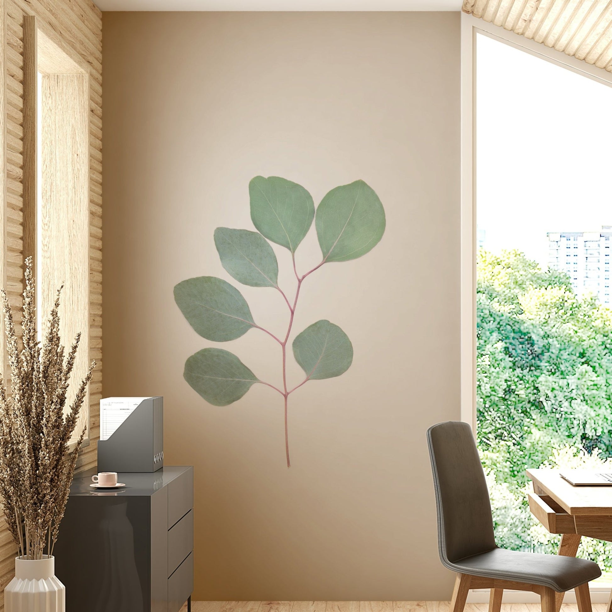 Eucalyptus Elegance wall mural perfect for tranquil spaces.

