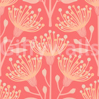 Vibrant yet soft floral wall mural
