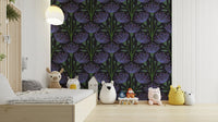 Bold nature-inspired wall mural
