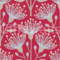 Natural leaf pattern red wallpaper
