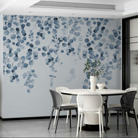Blue eucalyptus leaves wall wallpaper

