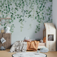 Elegant eucalyptus leaves wall print

