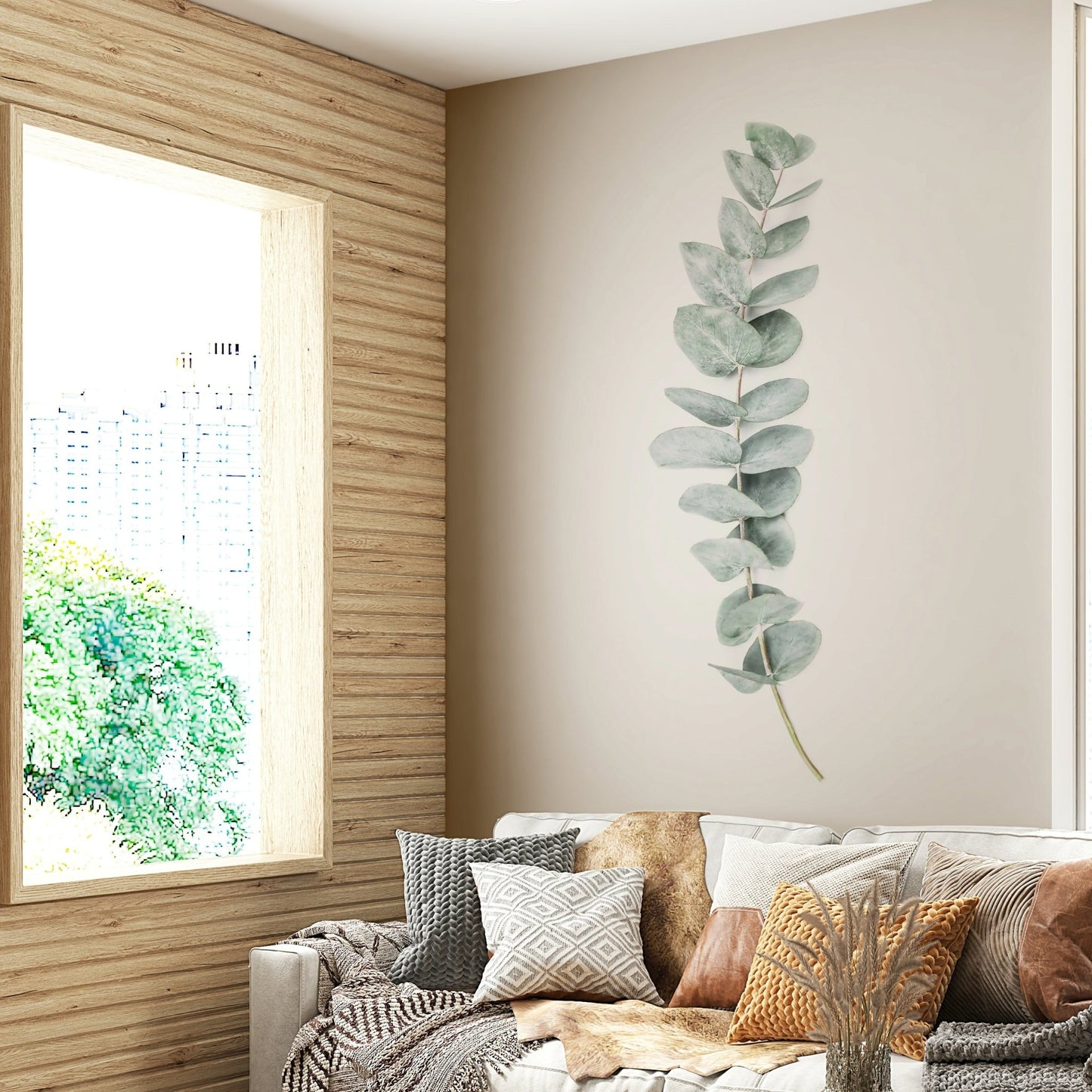 Wall decor evoking serenity and a connection to nature.

