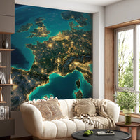 Europe at Night Wall Mural