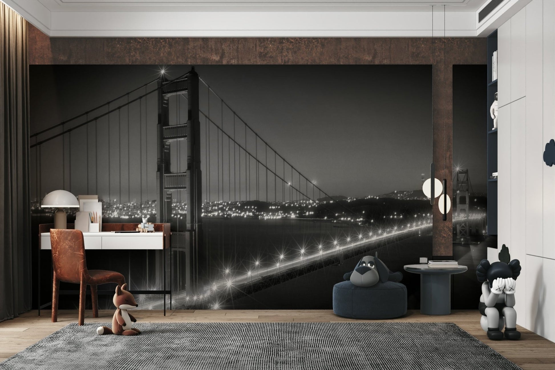 Modern floral wallpaper for living room walls

