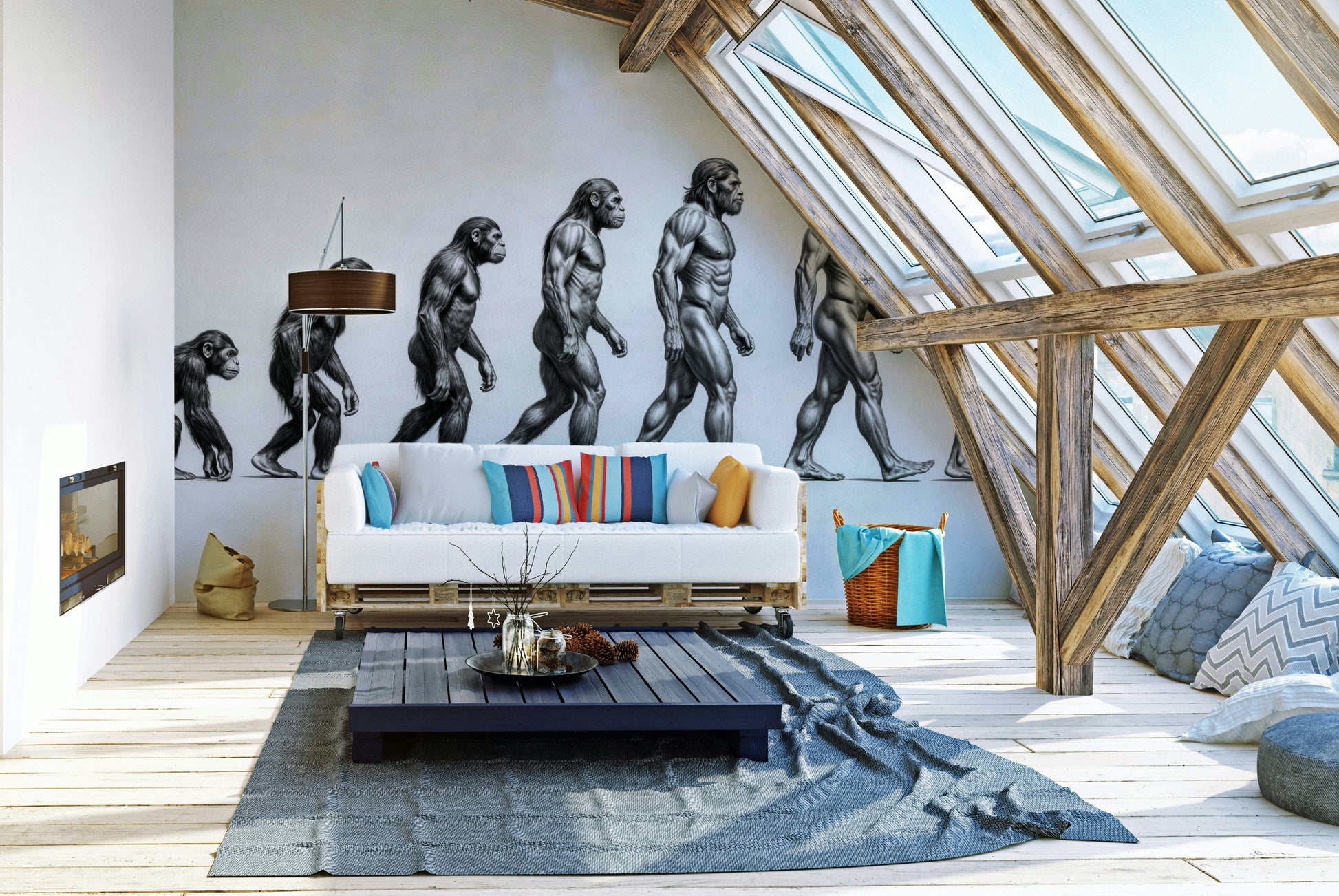 The colors are muted, possibly black and white or sepia.

