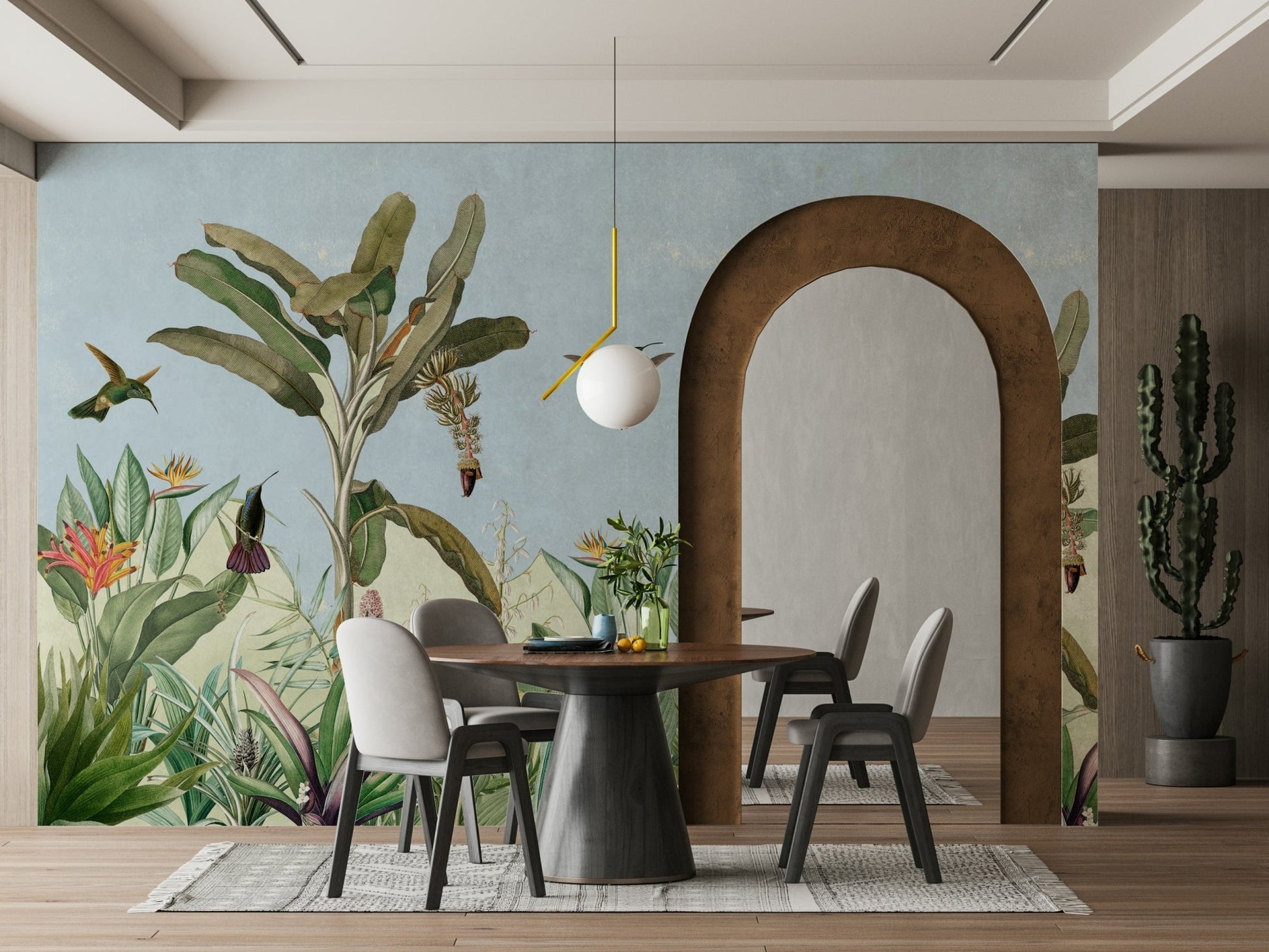 Richly colored exotic flowers.

