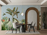 Richly colored exotic flowers.

