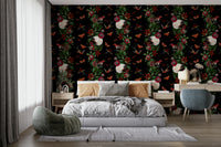 Dark, enchanting tropical wallpaper perfect for bold, dramatic rooms

