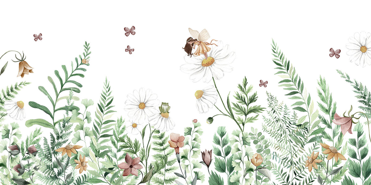 Fairy Garden Flowers Wallpaper Murals