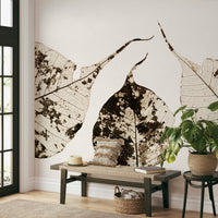 A serene fallen leaves wall mural for your decor.

