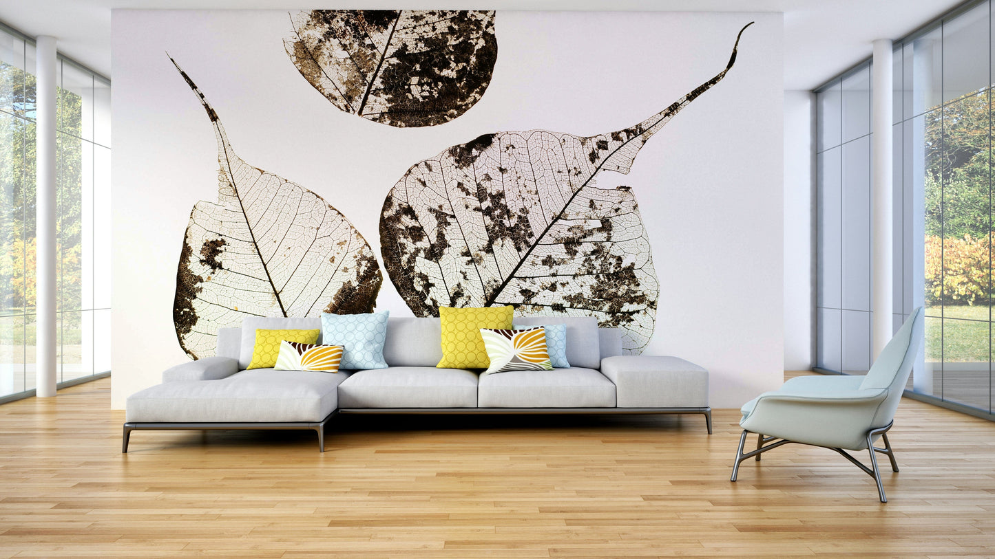 An artistic fall colors mural for home decor.

