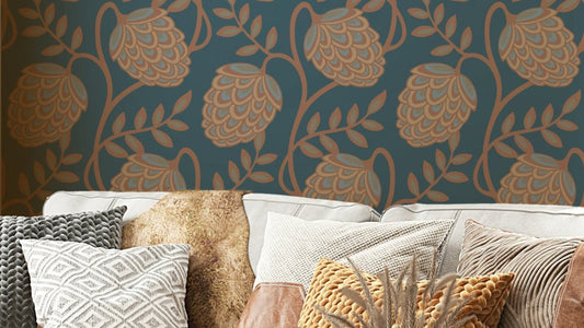 Modern Art Nouveau floral pattern.

