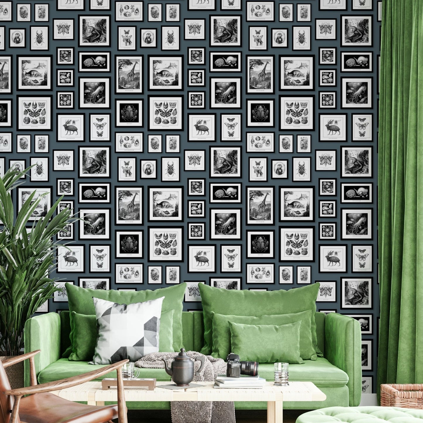 Fantastic Creatures wallpaper with a moody blue palette

