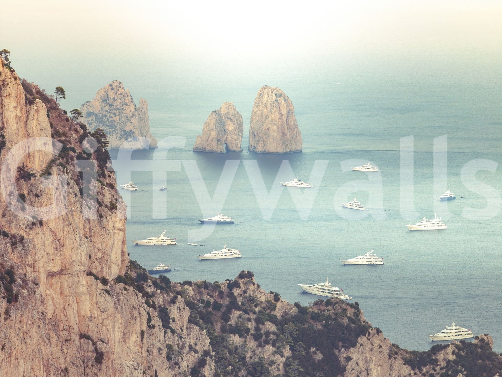 Faraglioni Cliffs Wall Mural