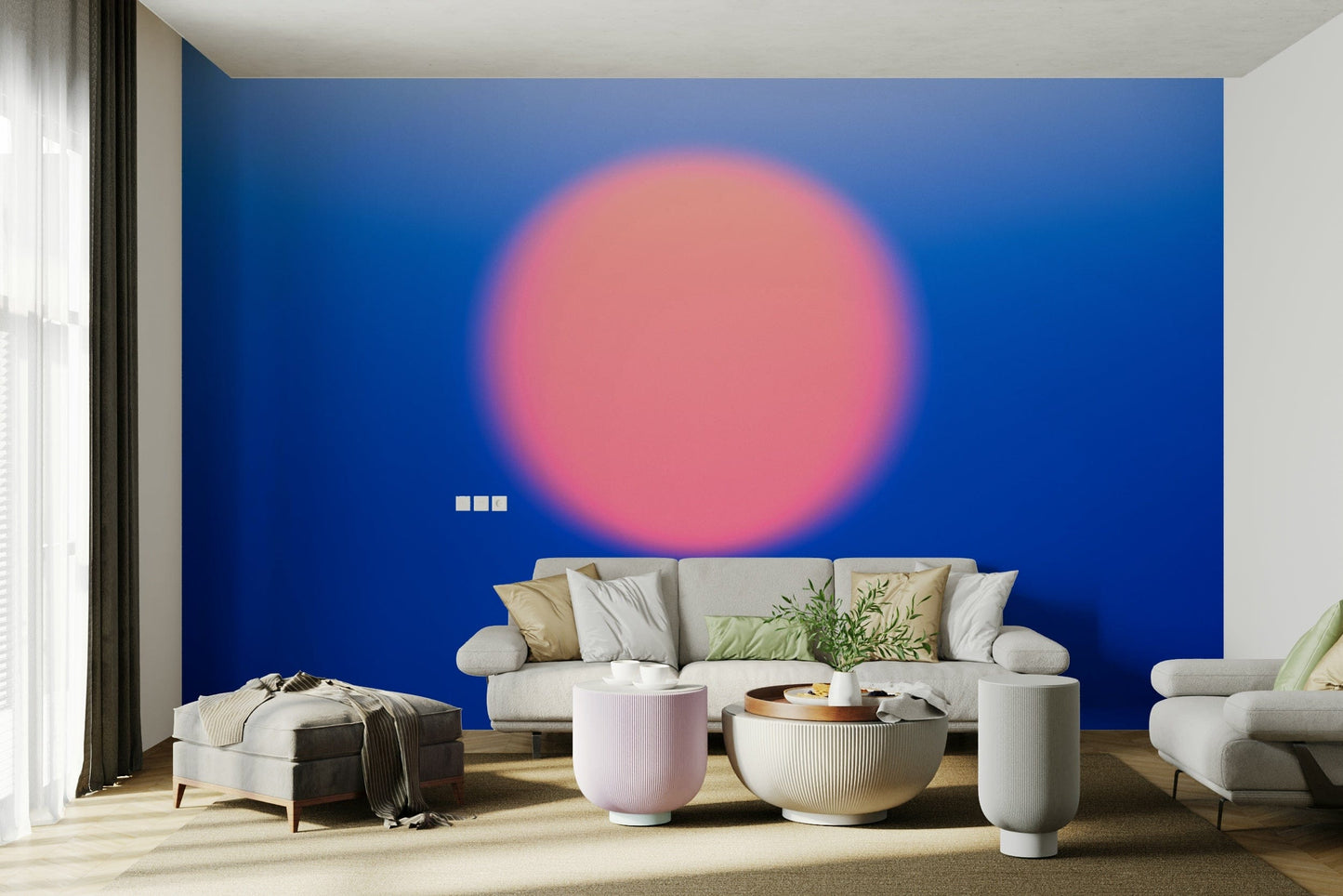 A Farewell to Day abstract mural wallpaper

