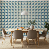 Farmhouse Classic Backsplash Blue Wallpaper⁠