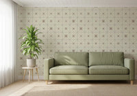 Farmhouse Delicate Backsplash Choco Wallpaper⁠