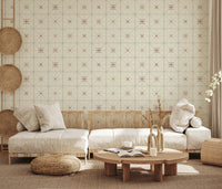 Farmhouse Delicate Backsplash Clay Wallpaper⁠