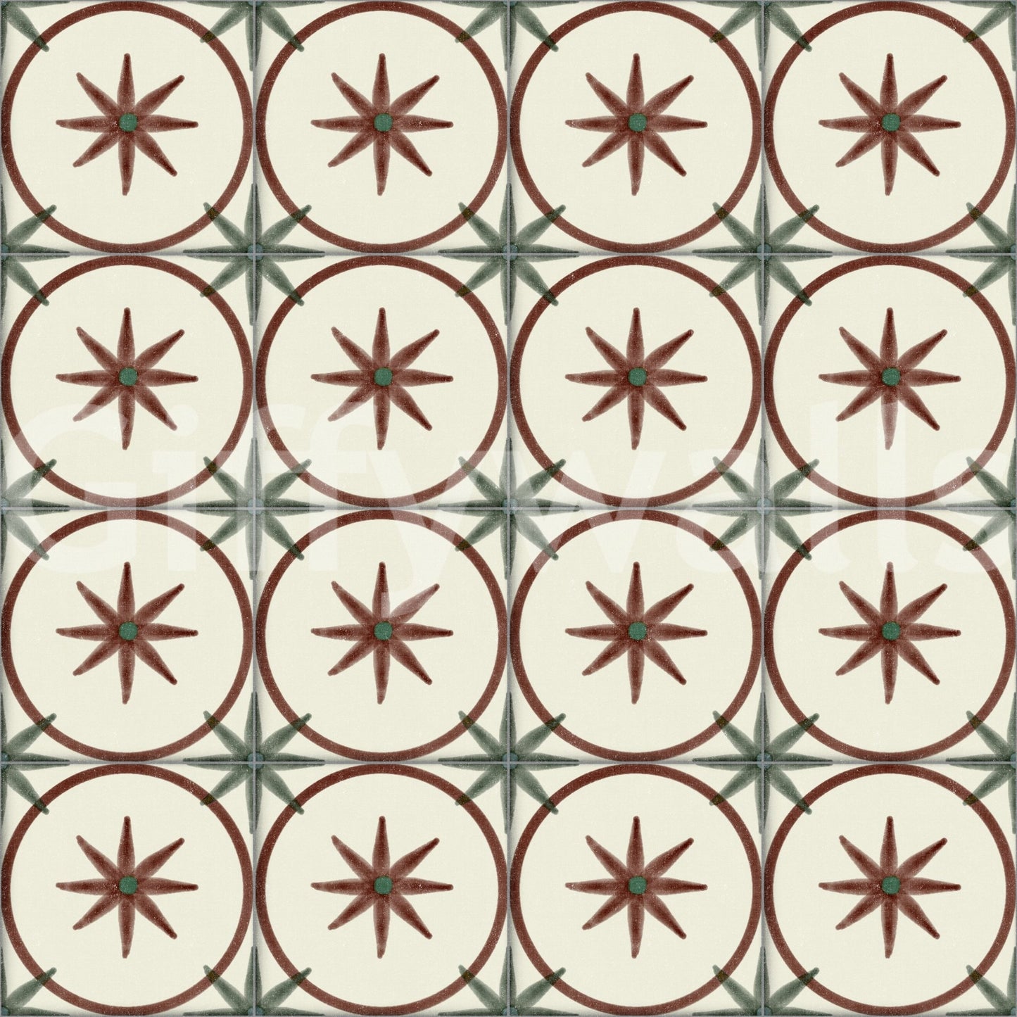 Farmhouse Timeless Backsplash Clay Wallpaper⁠