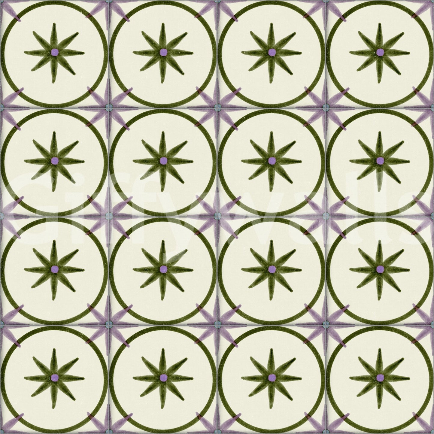 Farmhouse Timeless Backsplash Olive Wallpaper⁠