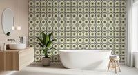 Farmhouse Timeless Backsplash Olive Wallpaper⁠