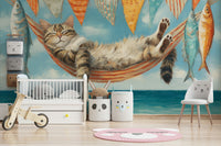 Calm seaside wall mural

