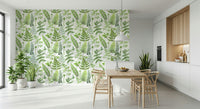 Fresh spring green Fern Fantasy wall treatment