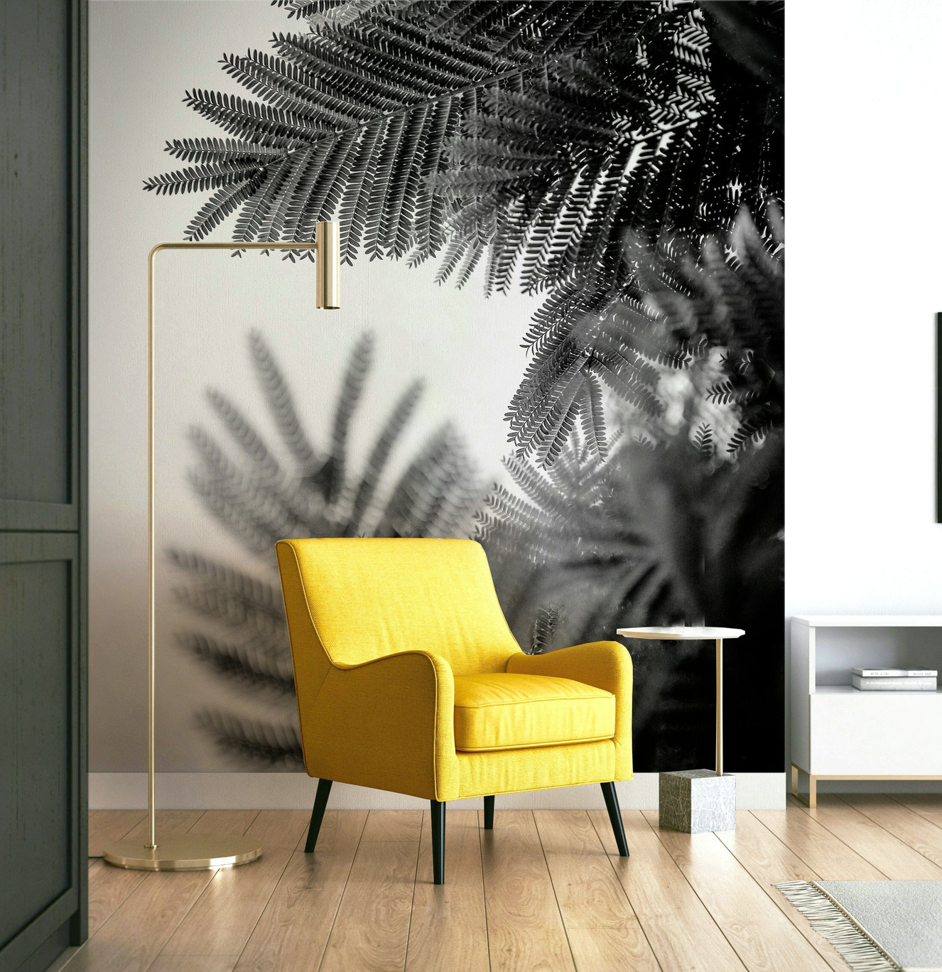 A serene natural abstract wall mural for your decor.


