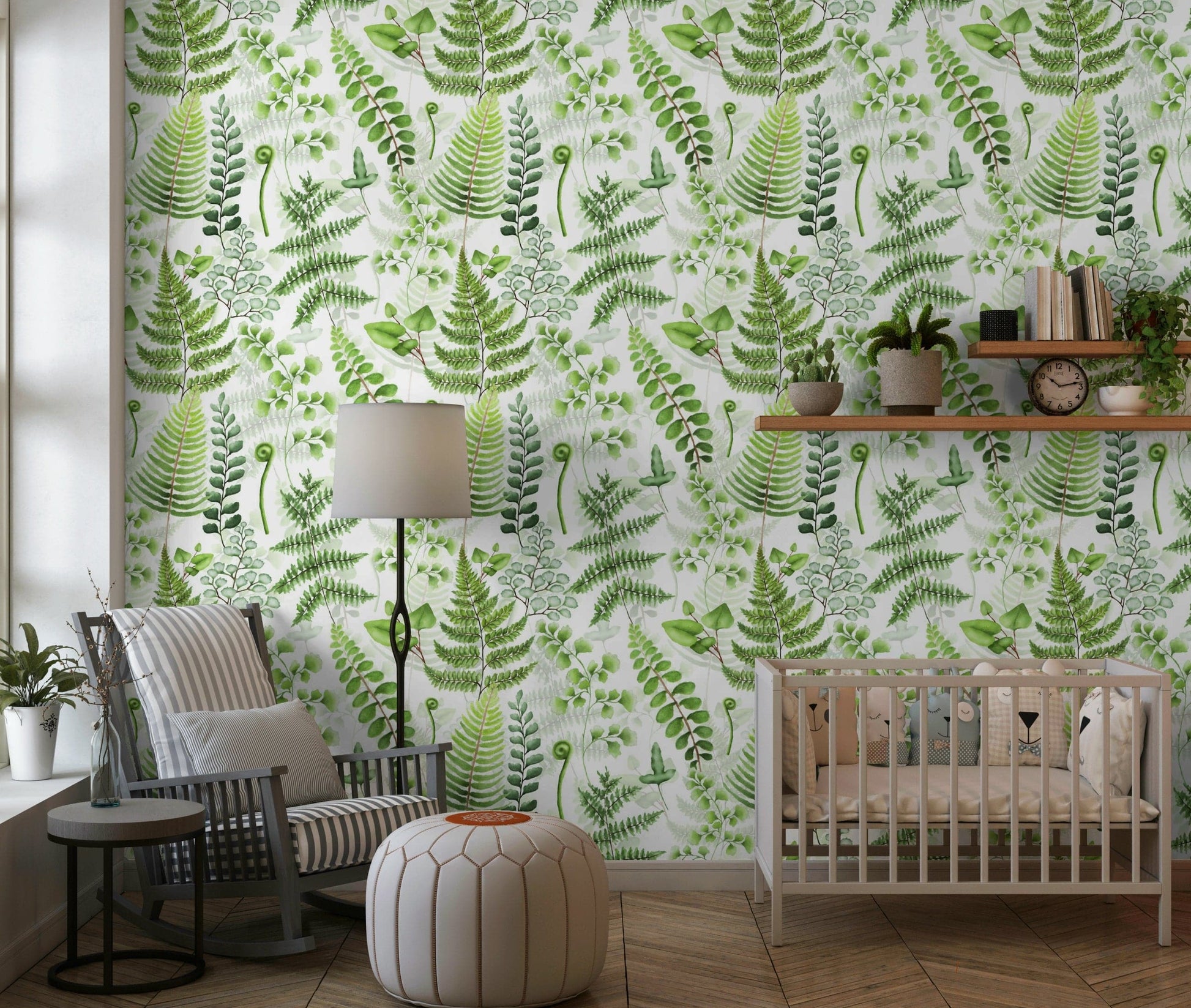 Fern Fantasy houseplant style green wall décor