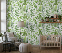 Fern Fantasy houseplant style green wall décor