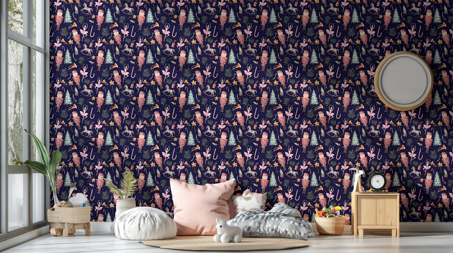 Dancing doll Christmas wall art design
