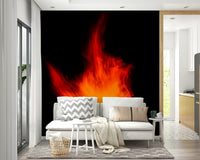 A graceful subtle light wall mural in warm, natural tones.

