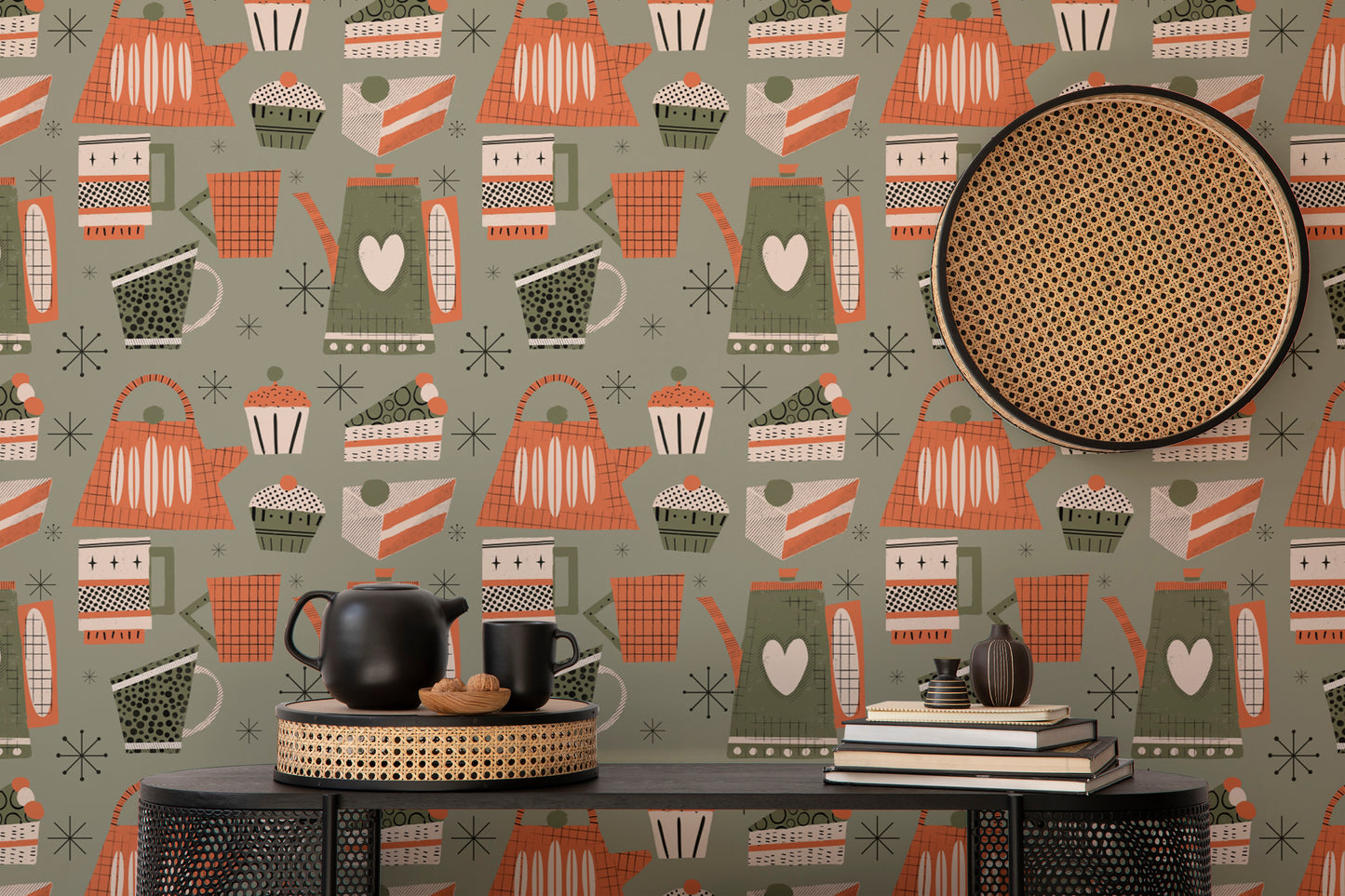 Cupcake and coffee wallpaper for warm vibes
